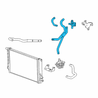 OEM 2017 Cadillac CT6 Coolant Hose Diagram - 84049517