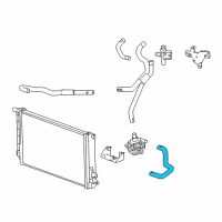 OEM 2018 Cadillac CT6 Coolant Hose Diagram - 23482941