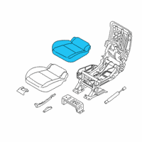 OEM 2022 Ford Transit Connect Seat Cushion Pad Diagram - KT1Z-1763841-A
