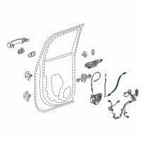 OEM 2018 Chevrolet Silverado 1500 Lock Cable Diagram - 23138469