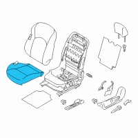 OEM 2016 Nissan Juke Pad Front Seat Cushion Diagram - 87361-3YW2A