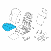 OEM 2011 Nissan Juke Pad Front Seat Cushion Diagram - 87361-1KA0A