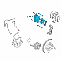 OEM 2014 Kia Sorento Front Brake Caliper Kit, Left Diagram - 581801UA50