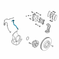 OEM Kia Brake Front Hose, Right Diagram - 587322B010