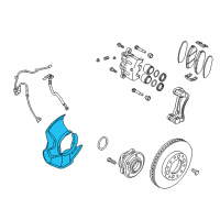 OEM 2014 Hyundai Santa Fe Sport Cover-Front Brake Disc Dust LH Diagram - 51755-0W000--DS