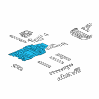 OEM Honda Odyssey Panel, Floor Diagram - 65111-SHJ-A01ZZ