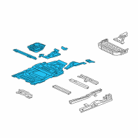 OEM Honda Odyssey Panel Set, RR. Floor Diagram - 04655-SHJ-A02ZZ