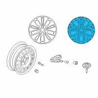 OEM Hyundai Azera Aluminium Wheel Assembly Diagram - 52910-3V460