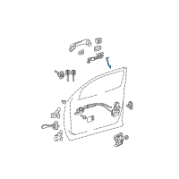 OEM 2020 Toyota Sequoia Lock Rod Diagram - 69312-0C030