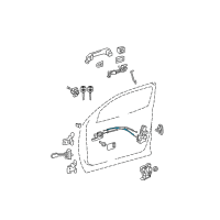 OEM 2013 Toyota Tundra Lock Cable Diagram - 69750-0C040