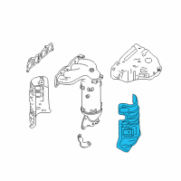 OEM Nissan Pathfinder Cover-Exhaust Manifold Diagram - 16590-3KA2B