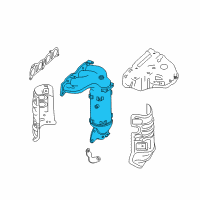 OEM 2014 Nissan Pathfinder Exhaust Manifold With Catalytic Converter Diagram - 140E2-3KL0A