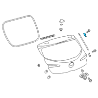 OEM Toyota Corolla Lift Cylinder Upper Bracket Diagram - 68945-12080