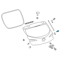 OEM Toyota Sienna Lift Cylinder Lower Bolt Diagram - 90105-08520