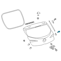 OEM 2022 Toyota Highlander Lift Cylinder Lower Bolt Diagram - 90105-08520