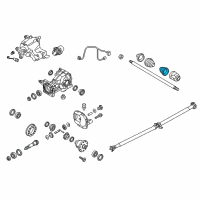 OEM 2021 Kia Sportage Boot Kit-Rear Axle Differential Diagram - 49642D7000