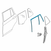 OEM 2013 BMW X1 Window Guide, Right Rear Door Diagram - 51-35-2-990-320