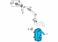 OEM 2022 Cadillac CT5 Oil Cooler Diagram - 12701223