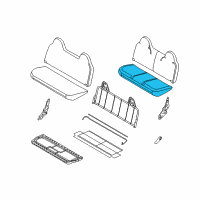 OEM 2009 Ford F-350 Super Duty Seat Cushion Pad Diagram - 8C3Z-25632A22-C