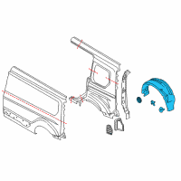 OEM 2016 Ford Transit Connect Wheelhouse Liner Diagram - DT1Z-61278B51-F