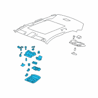 OEM Cadillac Dome Lamp Assembly Diagram - 20996525