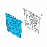 OEM 2020 BMW X5 Fan Housing With Fan Diagram - 17-42-8-697-886