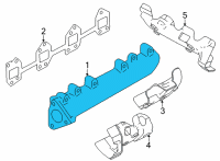 OEM GMC Sierra 2500 HD Exhaust Manifold Diagram - 12679988