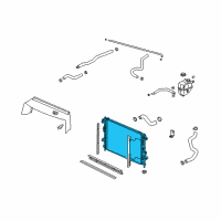 OEM Saturn Vue Radiator Assembly Diagram - 15246275