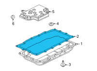 OEM Cadillac Pan Gasket Diagram - 24297886