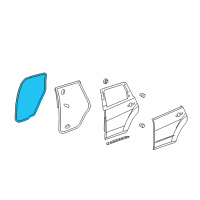 OEM 2012 Acura MDX Seal, Right Rear Door Opening (Medium Gray) Diagram - 72815-STX-A01ZB