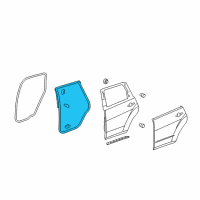 OEM 2007 Acura MDX Weatherstrip, Left Rear Door Diagram - 72850-STX-A01