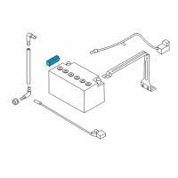 OEM BMW 640i Battery Clamping Rail Diagram - 61-21-7-592-923