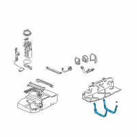 OEM 2002 Chevrolet Astro Strap Asm-Fuel Tank *Marked Print Diagram - 15745065