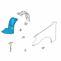 OEM Infiniti G35 Protector-Front Fender, Front LH Diagram - 63845-AC500