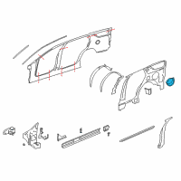 OEM 2007 Cadillac SRX Shield Asm-Fuel Tank Filler Pipe Diagram - 25724266