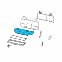 OEM 2000 Ford F-250 Super Duty Seat Cushion Pad Diagram - XC3Z2862900AAC