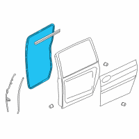 OEM 2014 Kia Sedona WEATHERSTRIP-Rear Door Body L Diagram - 831104D001