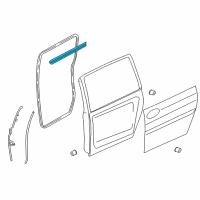 OEM 2012 Kia Sedona WEATHERSTRIP Assembly-Rear Door Upper Diagram - 831604D000