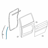 OEM 2012 Kia Sedona WEATHERSTRIP-Rear Door PARTING Diagram - 831554D100