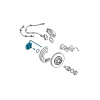 OEM 2002 Lincoln Navigator Front Hub Diagram - 6L1Z-1104-D
