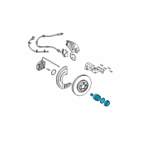 OEM 2003 Lincoln Navigator Disc Brake Hardware Kit Diagram - 2L1Z2221BA