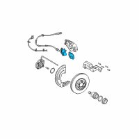 OEM Lincoln Navigator Front Pads Diagram - 3U2Z-2V001-AB