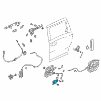 OEM 2018 Honda Odyssey Actuator Assembly, Passenger Side Slide Door Diagram - 72623-THR-A11