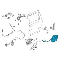 OEM 2022 Honda Odyssey Latch Assembly, Passenger Side Slide Door (Manual) Diagram - 72610-THR-A01