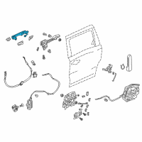 OEM 2021 Honda Odyssey Handle, Driver Side Slide Door (Black) Diagram - 72685-THR-A81