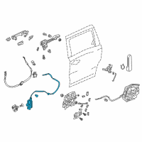 OEM 2020 Honda Odyssey Latch Assembly, Right Front Slide Door Diagram - 72615-THR-A01