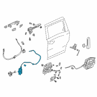 OEM 2022 Honda Odyssey Latch Assembly, Right Front Slide Door Diagram - 72615-THR-A01