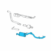 OEM Ford Excursion Muffler & Pipe Diagram - 3C7Z-5230-AB