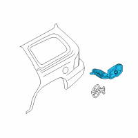 OEM 2000 Dodge Durango Housing-Fuel Filler Diagram - 52102401AB