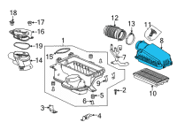 OEM 2021 Acura TLX COVER, AIR CLEANER Diagram - 17211-6S8-A01